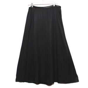 Vintage Maggie Lawrence Black A-Line Maxi Skirt Size Large Made in USA